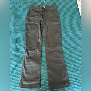 Madewell Dark Gray/Black Mid-rise Kick-Out Flare Pants